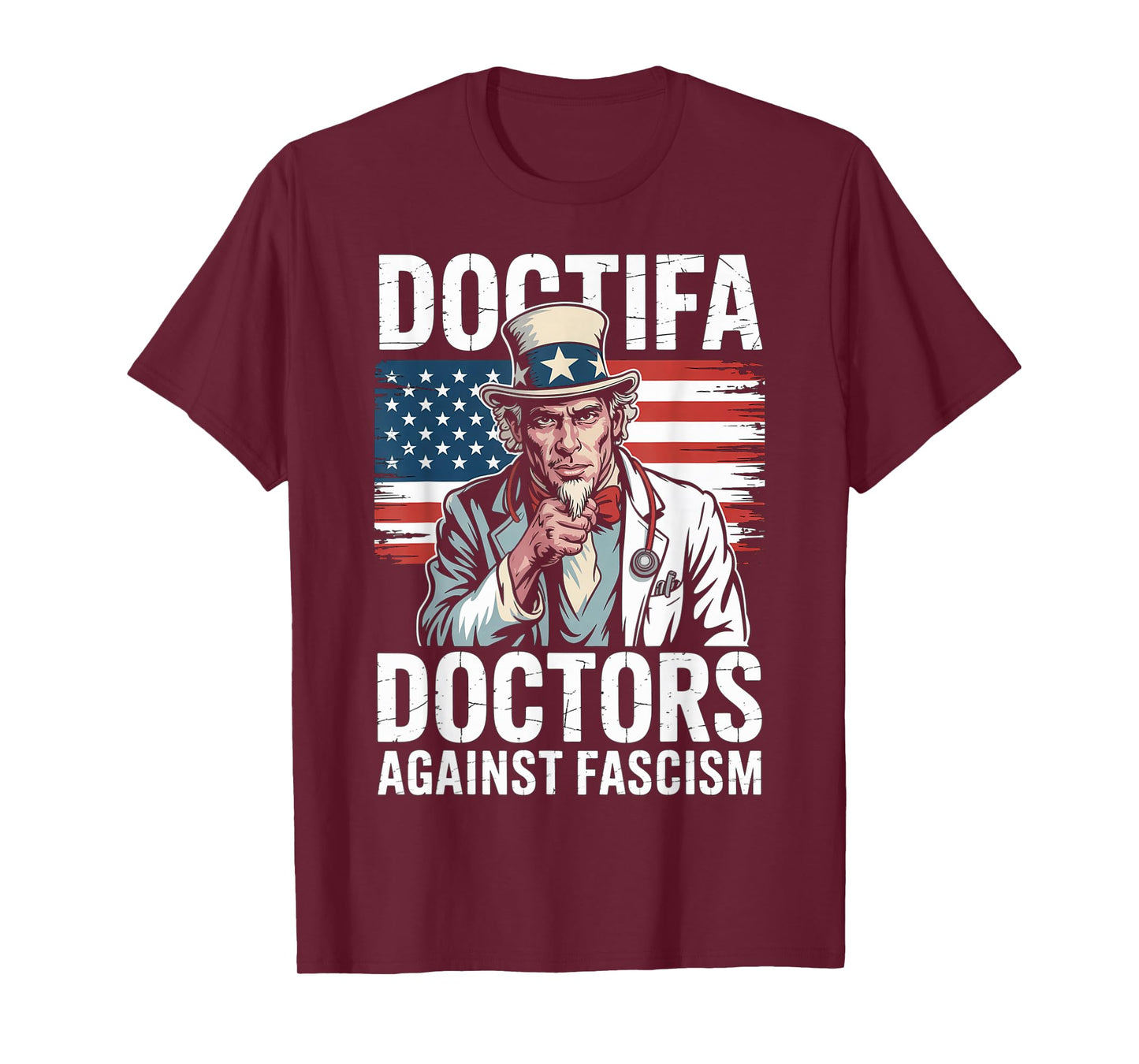 Doctifa Doctors Against Fascism Resist No Kings Physician T-Shirt