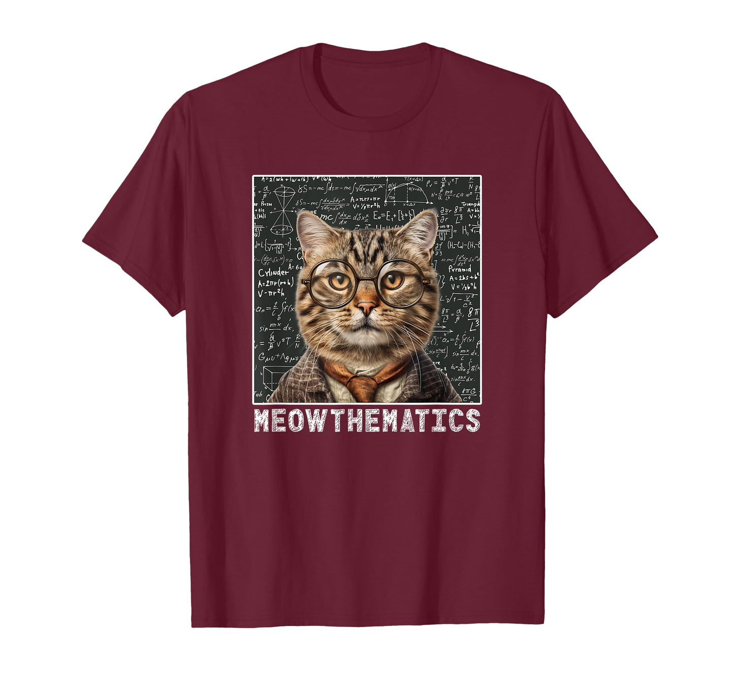 Only Laughs Apparel Meowthematics Cat Math Teacher T-Shirt