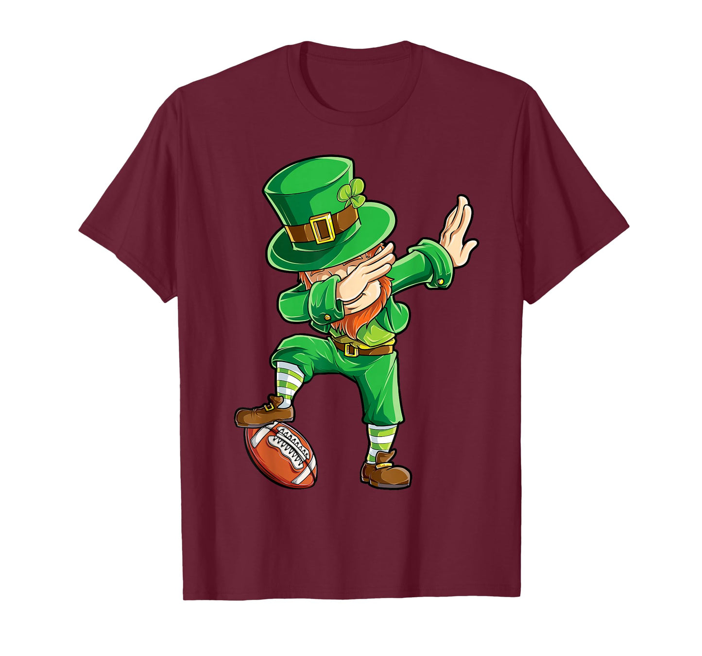 Dabbing Leprechaun Football St Patricks Day Boys Men Sports T-Shirt
