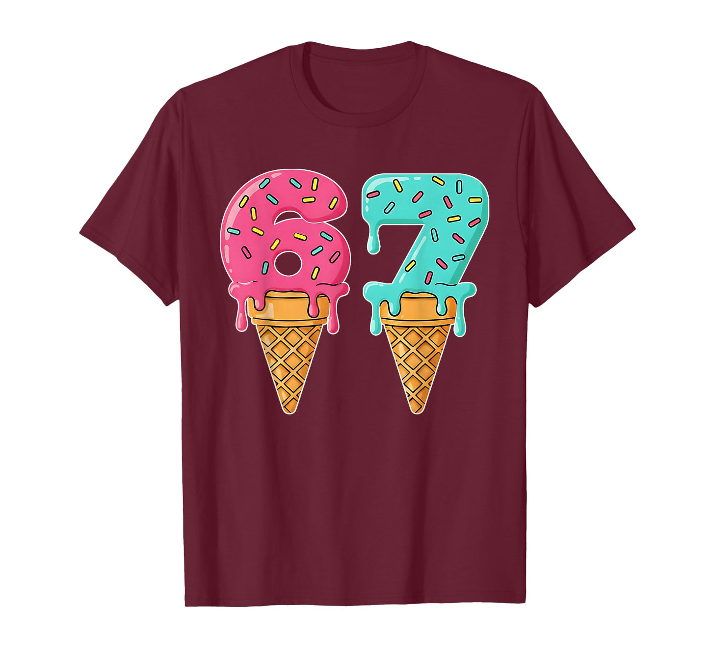 Baseball Drip Ice Cream 67 Baseball Lifestyle 101 T-Shirt