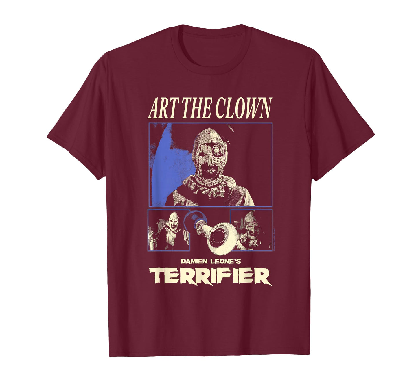 Terrifier Art the Clown Black and White Panels Horror Movie T-Shirt