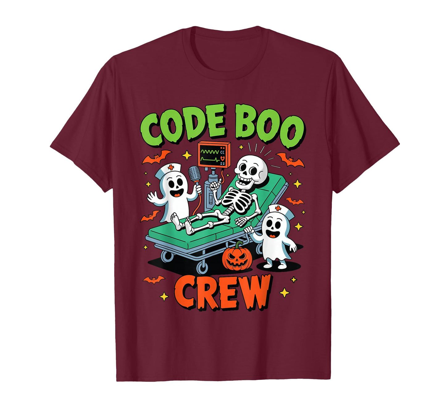 Code Boo Crew Medical Halloween Costume Nursing Hospital T-Shirt