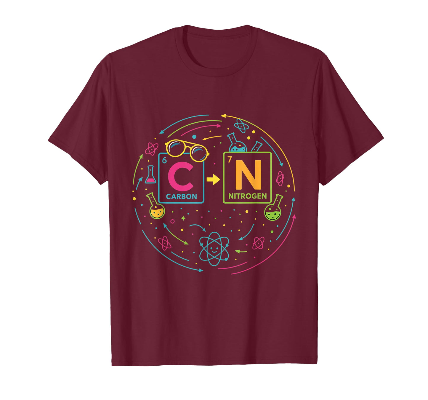 Funny 6 7 Science Chemistry Teacher Periodic Table Meme T-Shirt