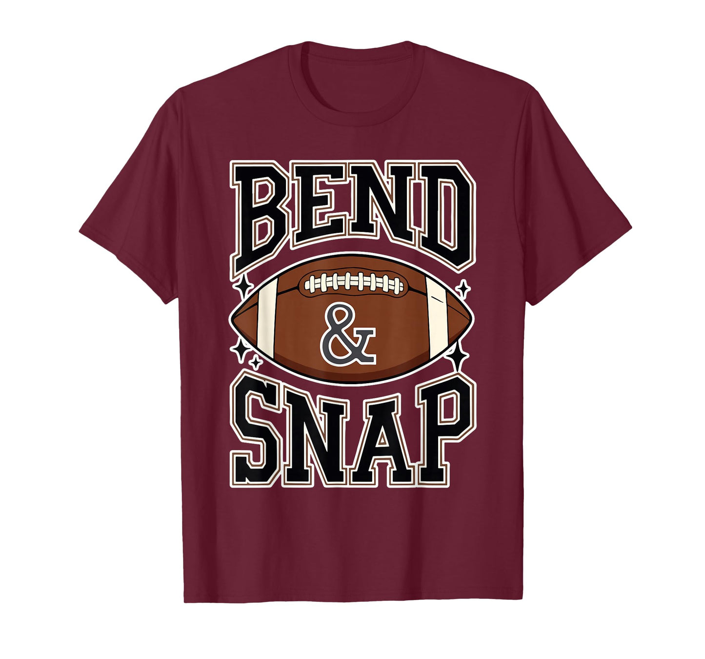 Funny Game Day Touchdown Season Cute Bend and Snap Football T-Shirt