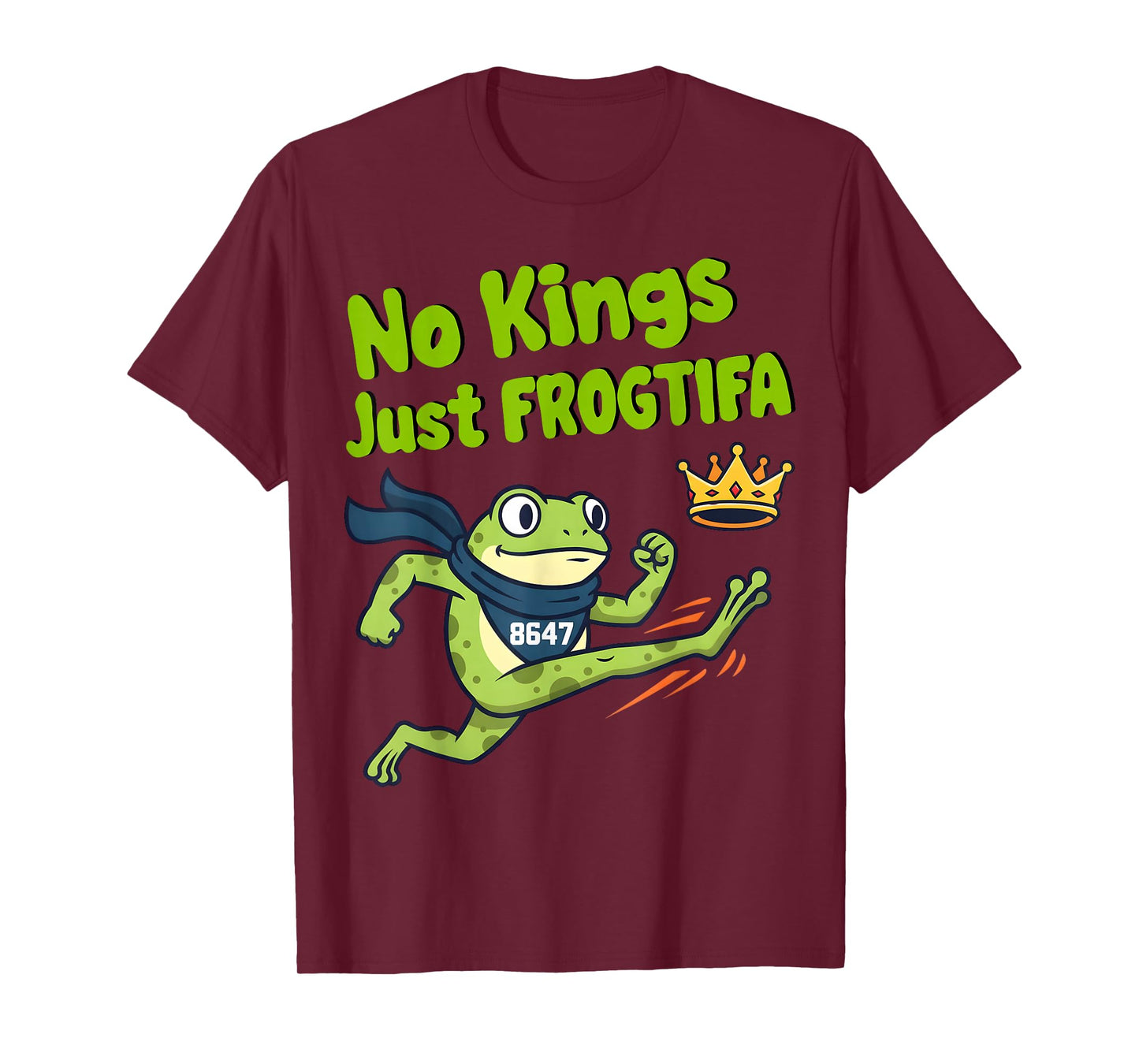 Portland Frog No Kings Just FROGTIFA 8647 Nope Crown Funny T-Shirt