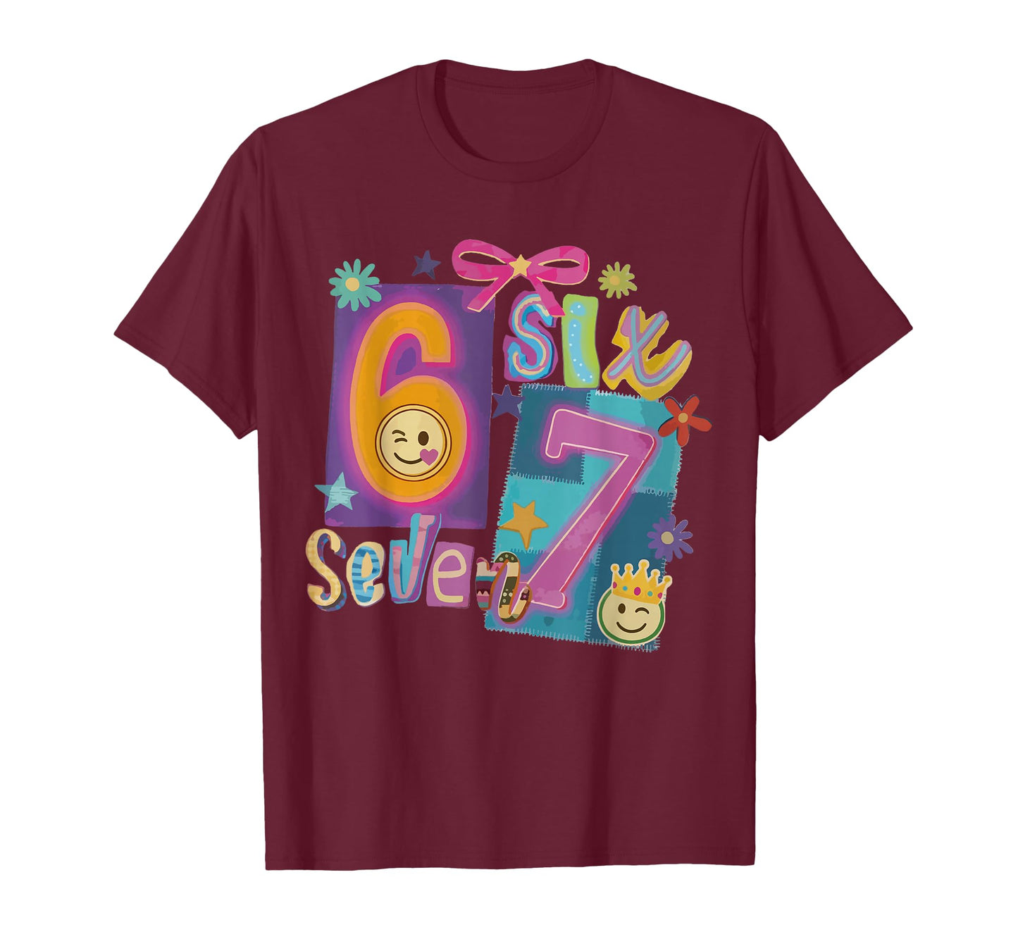 Six Seven Meme Number 67 Player Or 67th Birthday Girl Woman T-Shirt