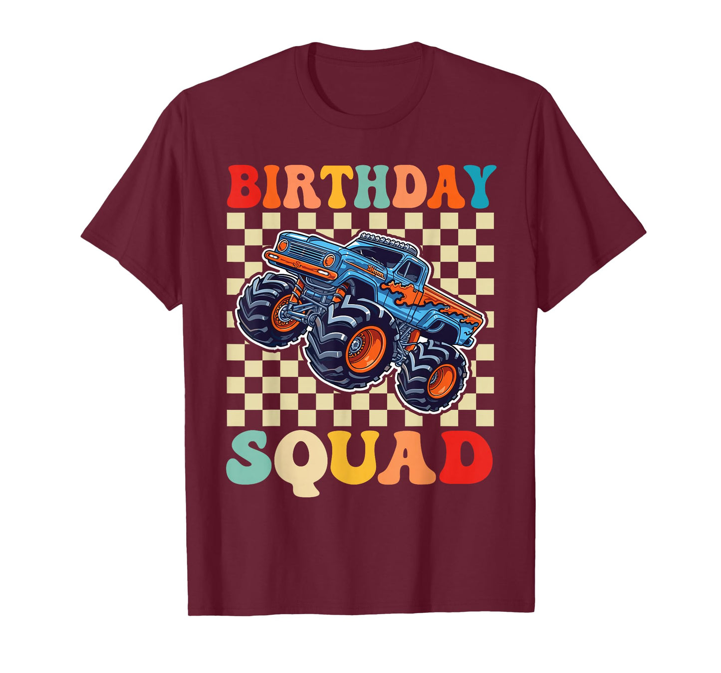 Monster Truck for Toddlers - Birthday Squad Monster Truck T-Shirt