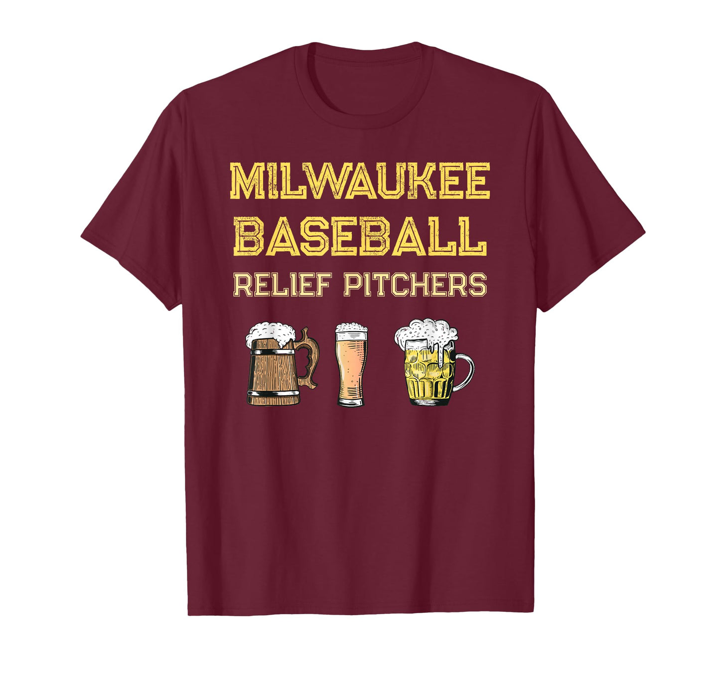 Classic Milwaukee Baseball & Beer Fan Retro Wisconsin T-Shirt