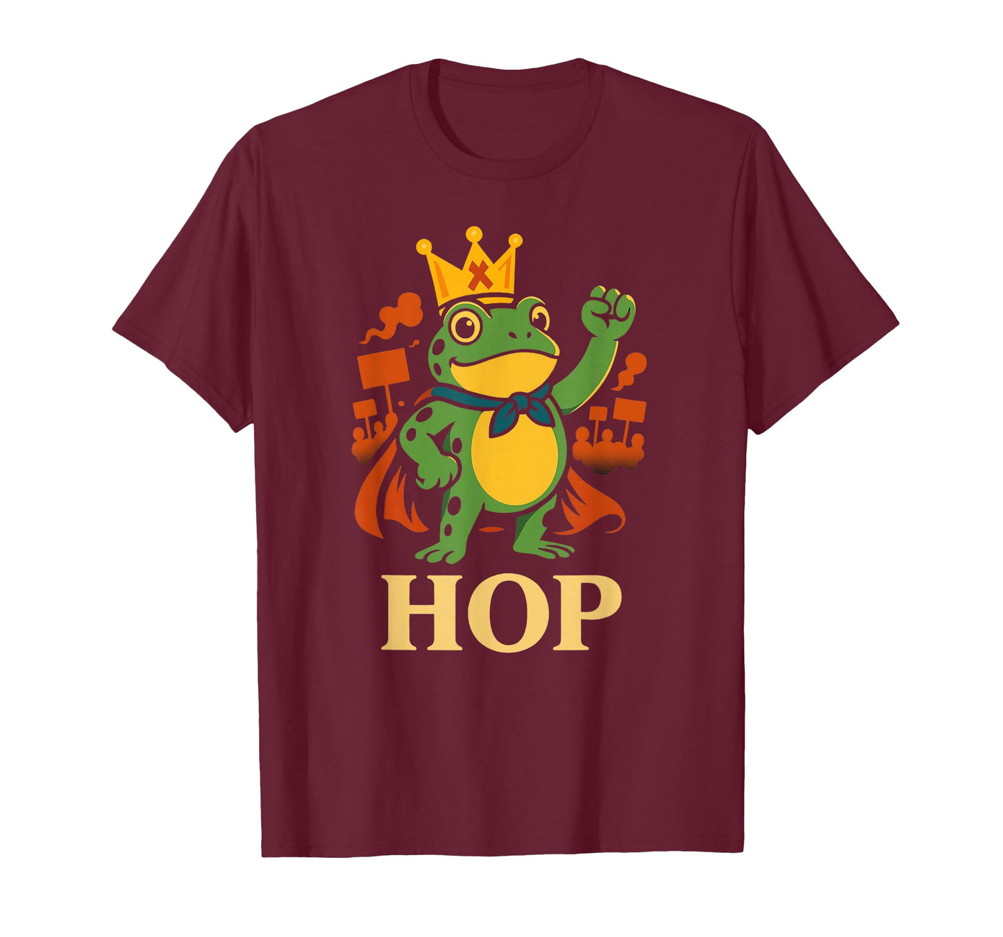 Funny Portland Frog Hop Protest Resist No Kings Toad T-Shirt