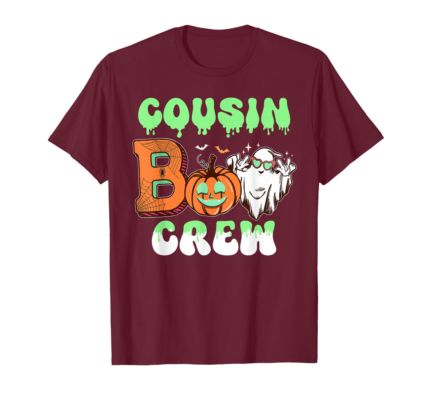 Cousin Boo Crew Halloween Ghost Pumpkin T-Shirt
