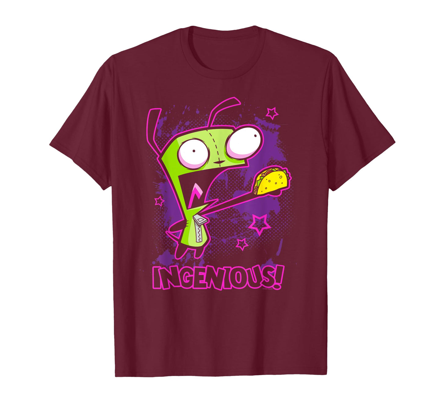 Invader Zim Ingenious Taco Gir Y2K Cartoon T-Shirt