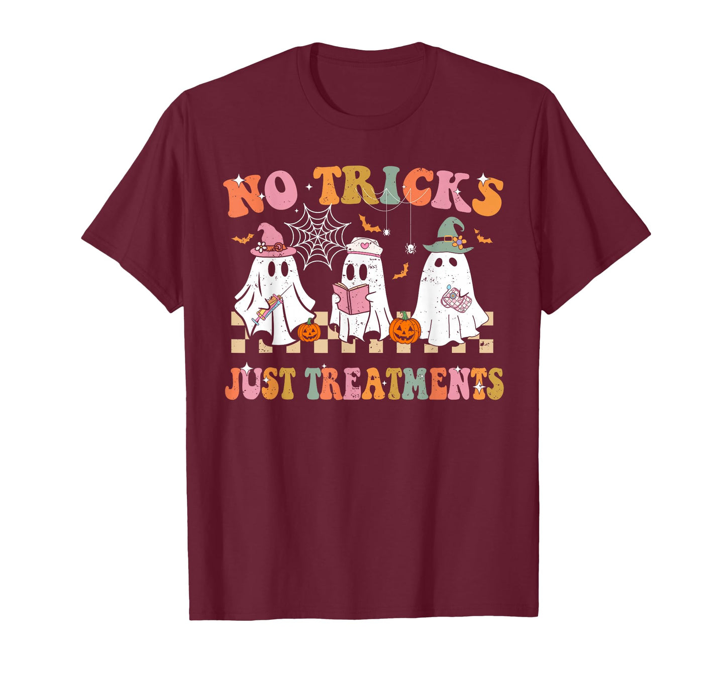 Funny Nurse Ghost for Scrub Life & Nursing Halloween Lovers T-Shirt