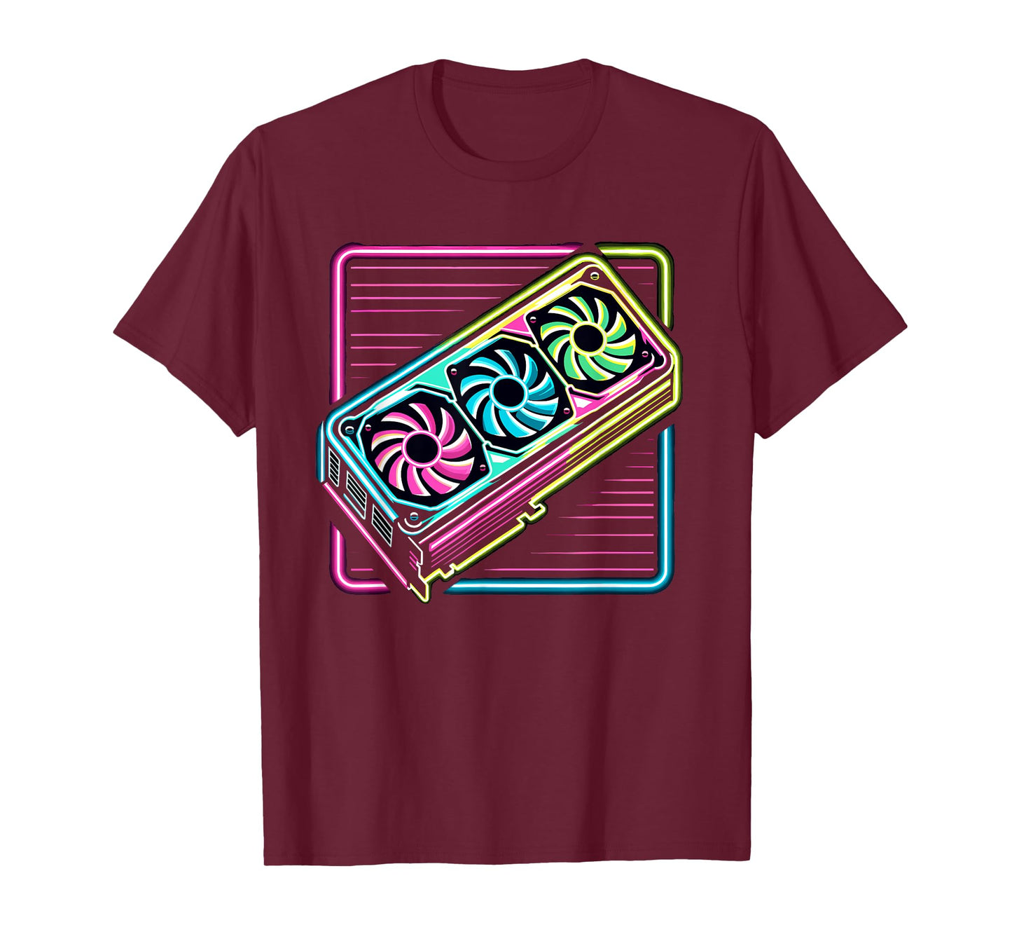 RGB Gaming Graphics Card Aesthetic GPU Video Gamer T-Shirt
