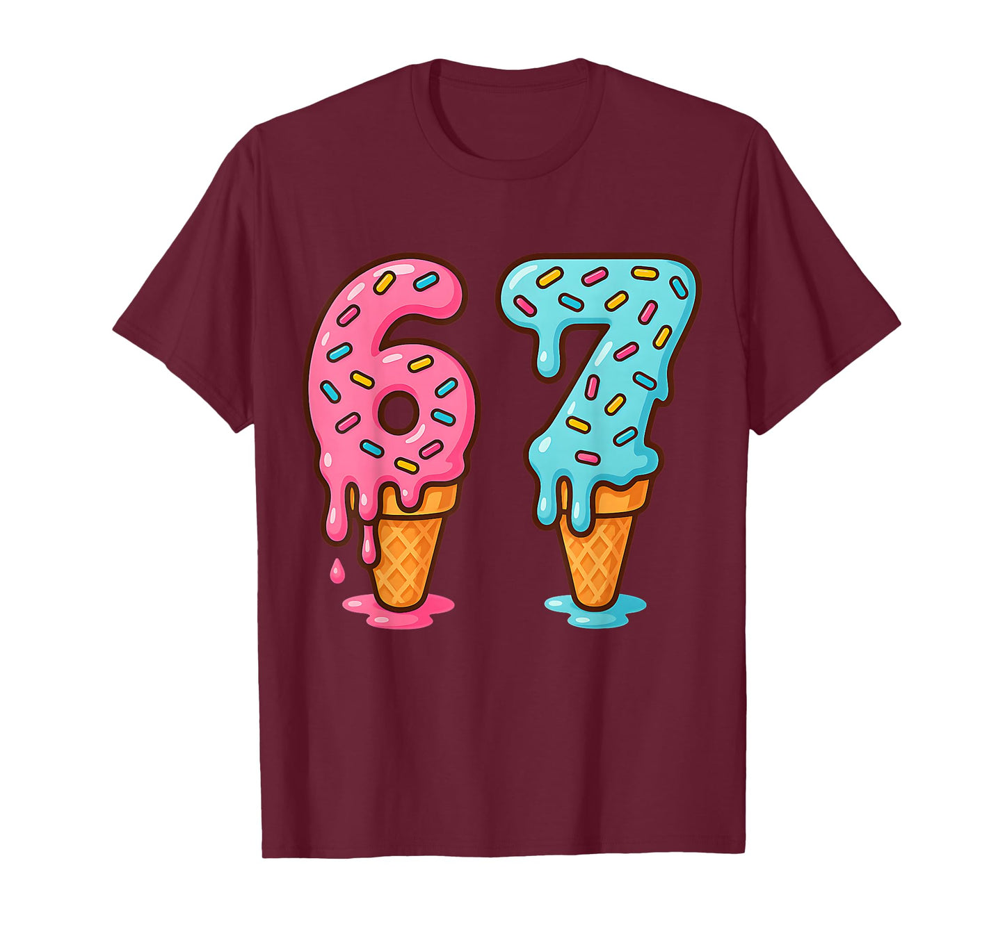 Baseball Drip Ice Cream 67 Baseball Lifestyle 101 T-Shirt