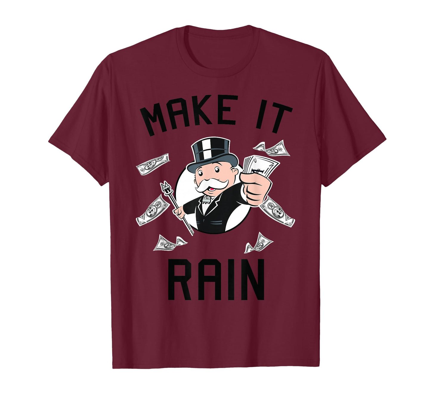 Monopoly Man Make It Rain Vintage Logo T-Shirt