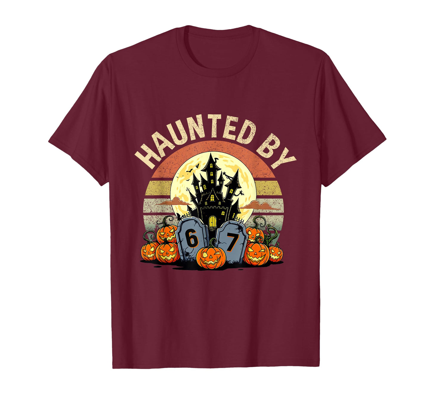 Six Seven Gen Alpha Z Halloween 6767 Funny Haunted by 67 T-Shirt