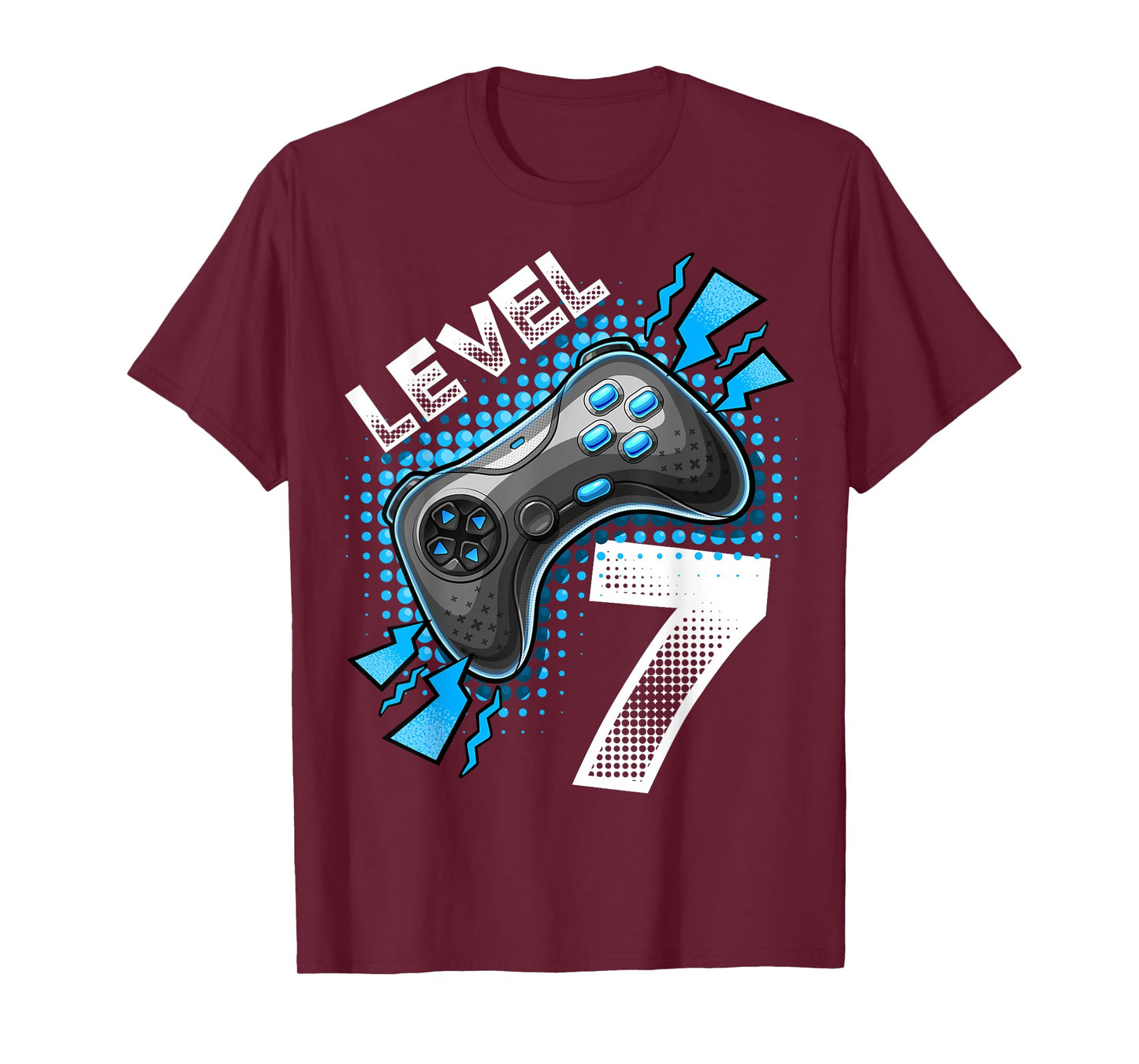 Level 7 Video Game Controller 7th Birthday Gamer Gift Boys T-Shirt
