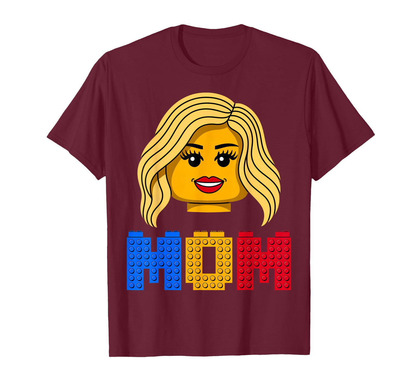 Family Mom Master Builder Building Bricks Blocks Mothers Day T-Shirt