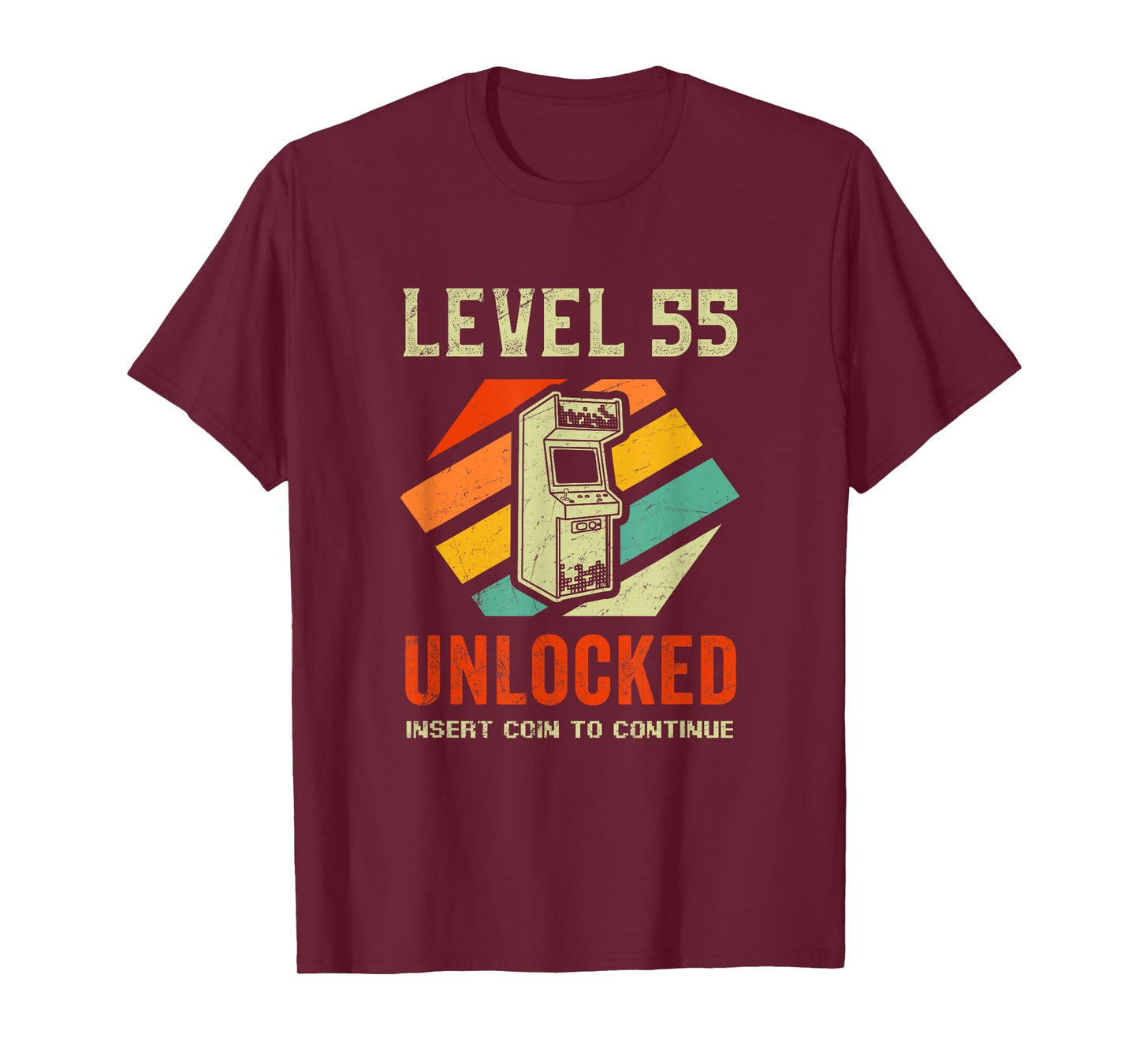 Gamer Level 55 Unlocked 55th Birthday T-Shirt