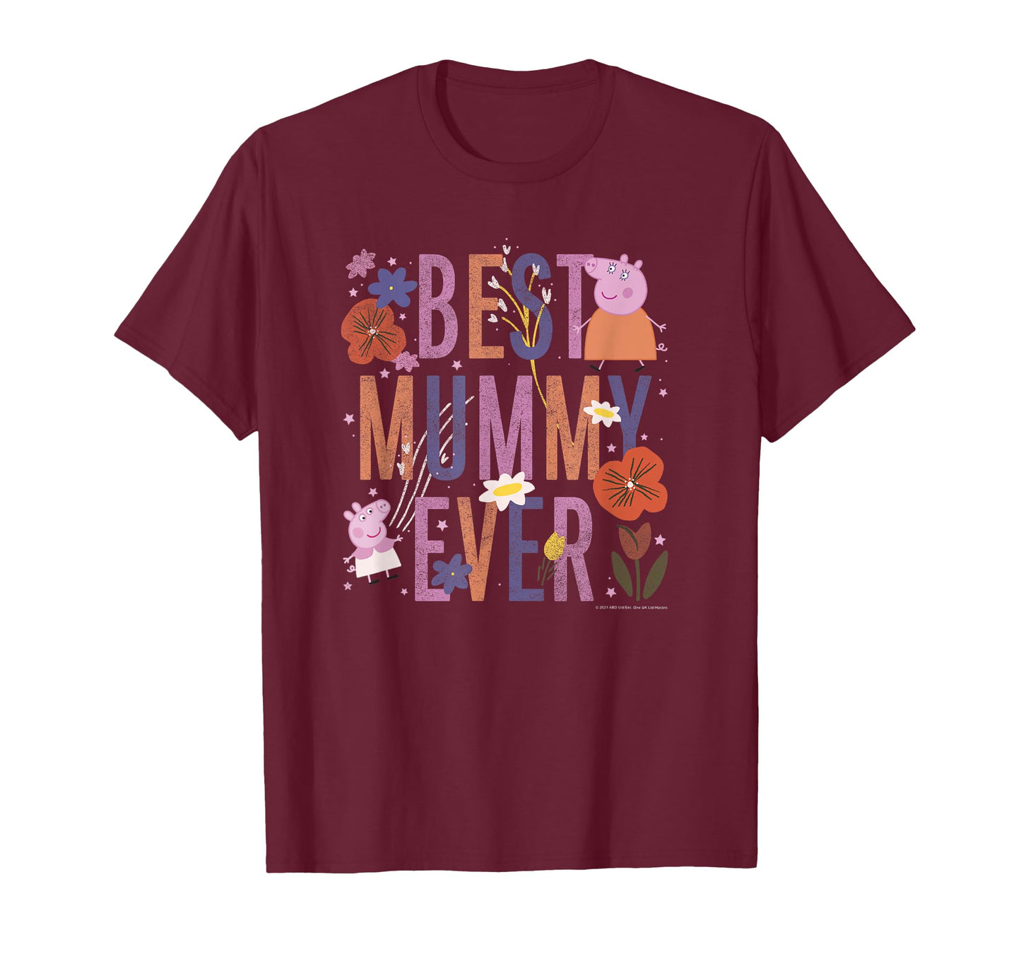 Peppa Pig Mother's Day Best Mummy Ever Vintage Floral T-Shirt