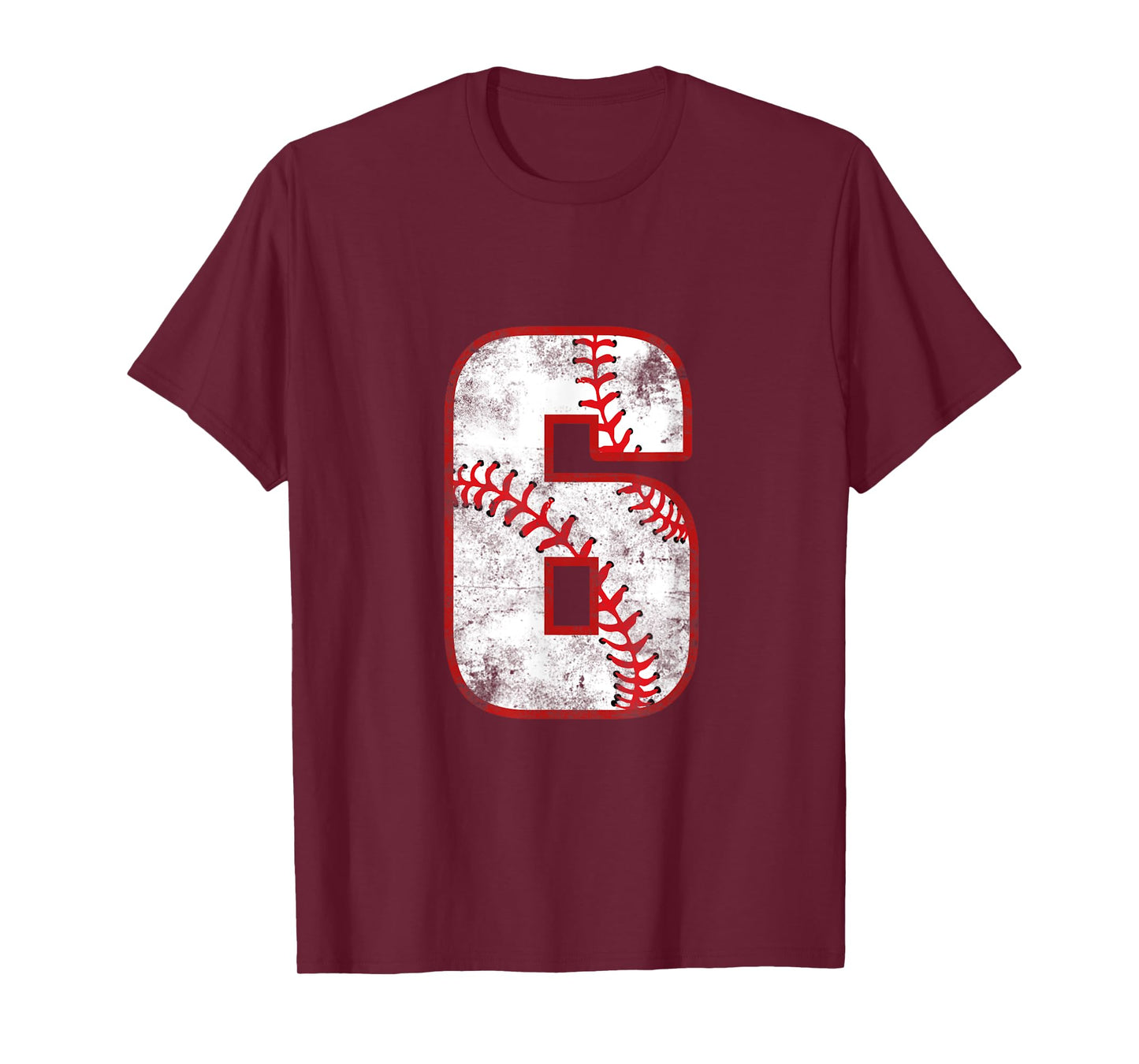 Vintage Baseball 6 Jersey Number T-Shirt
