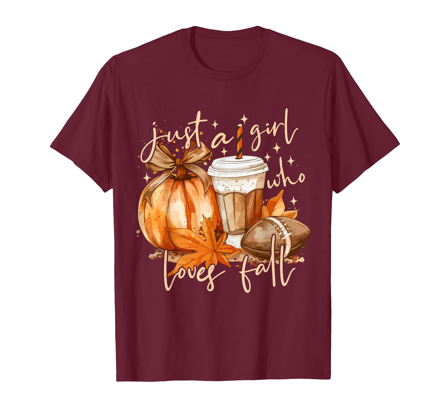 Just A Girl Who Loves Fall Pumpkin Cozy Autumn T-Shirt
