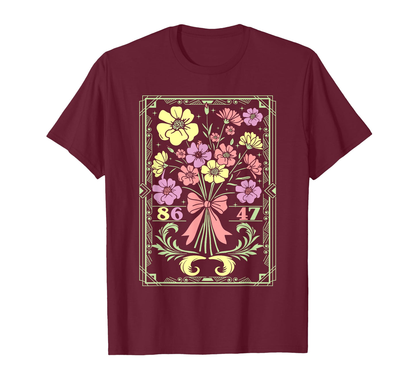 Vintage 86 47 Anti-Trump Flower President T-Shirt