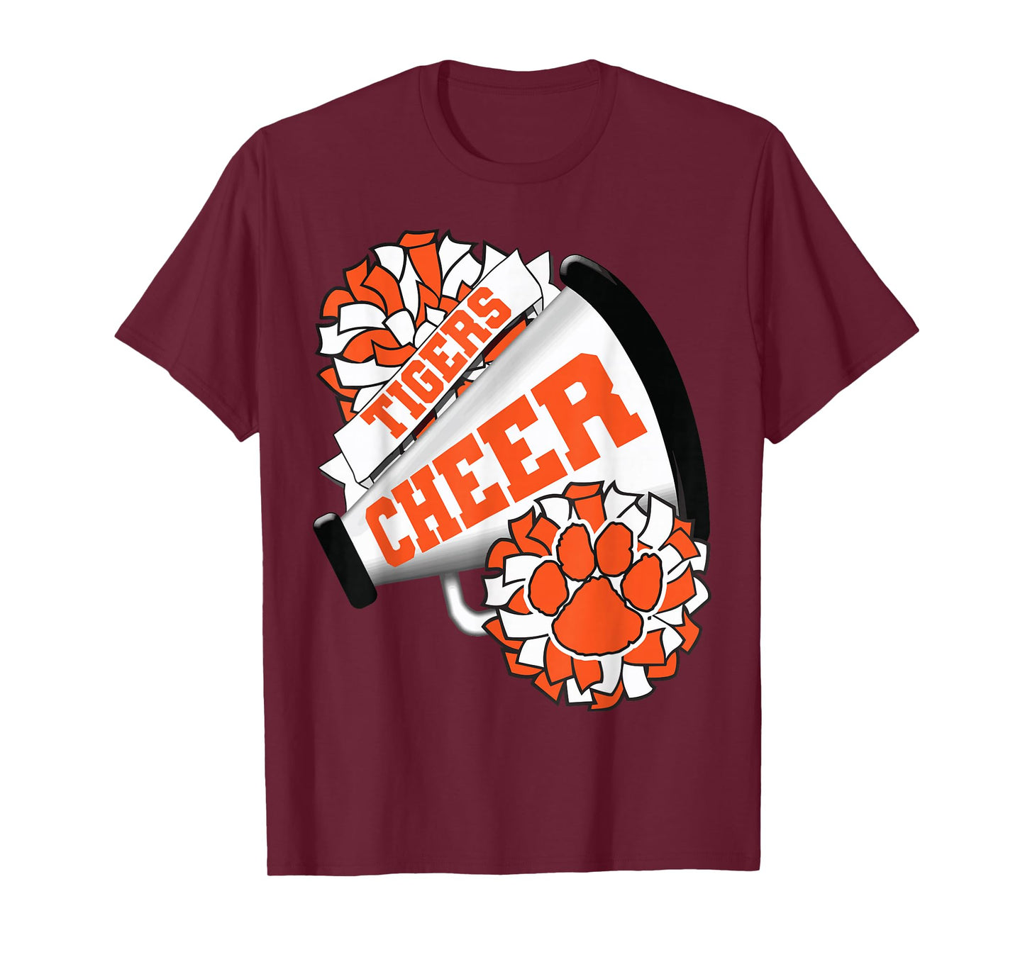Tigers Cheerleading Back To School Cheer Team Spirit Orange T-Shirt