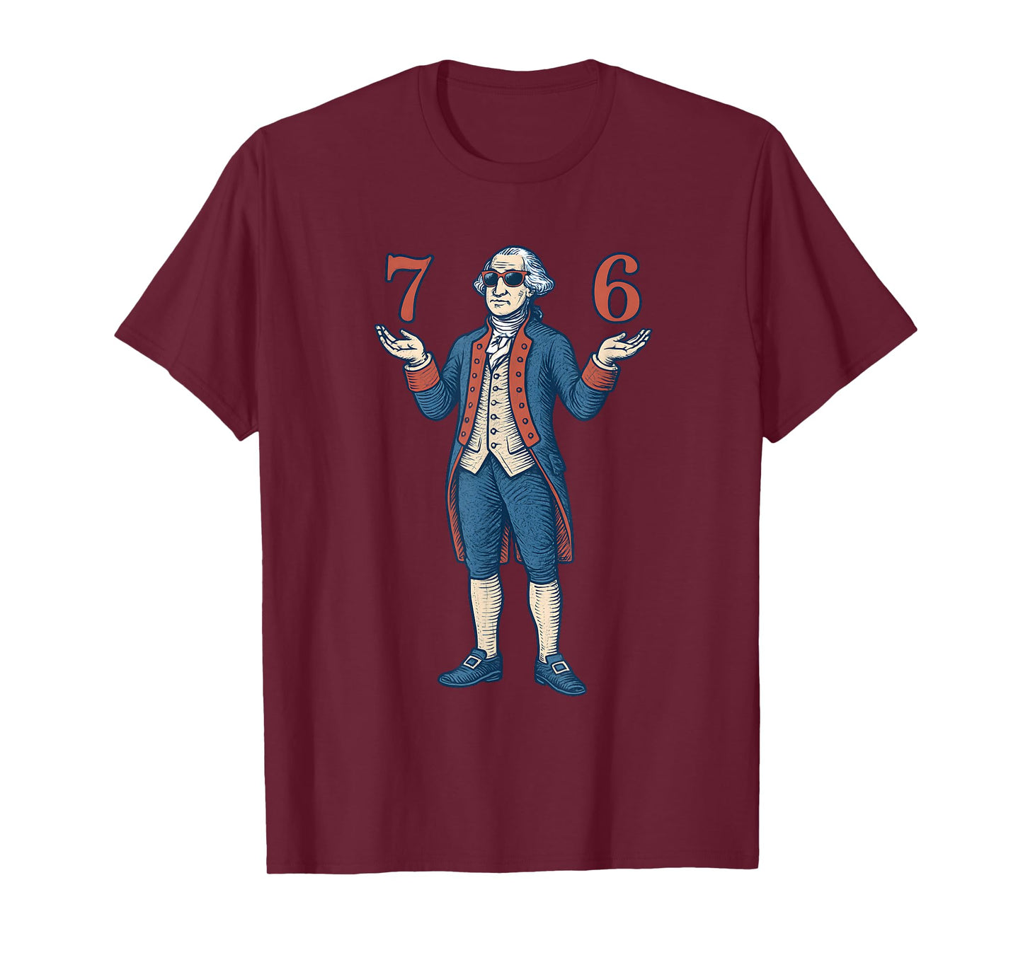 67 George Washington 7 6 Meme Six Seven 6-7 4th of July T-Shirt