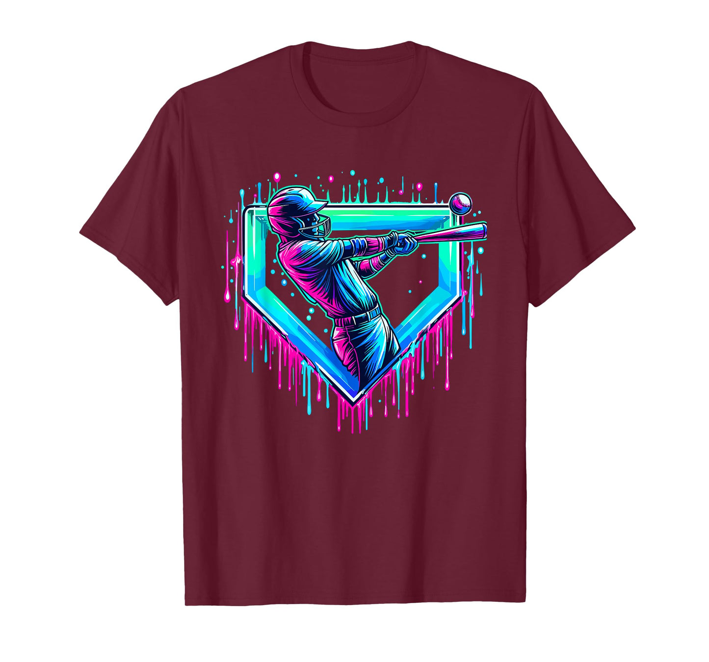 Baseball Player Drip Boys Dripping Ice Cream Youth T-Shirt