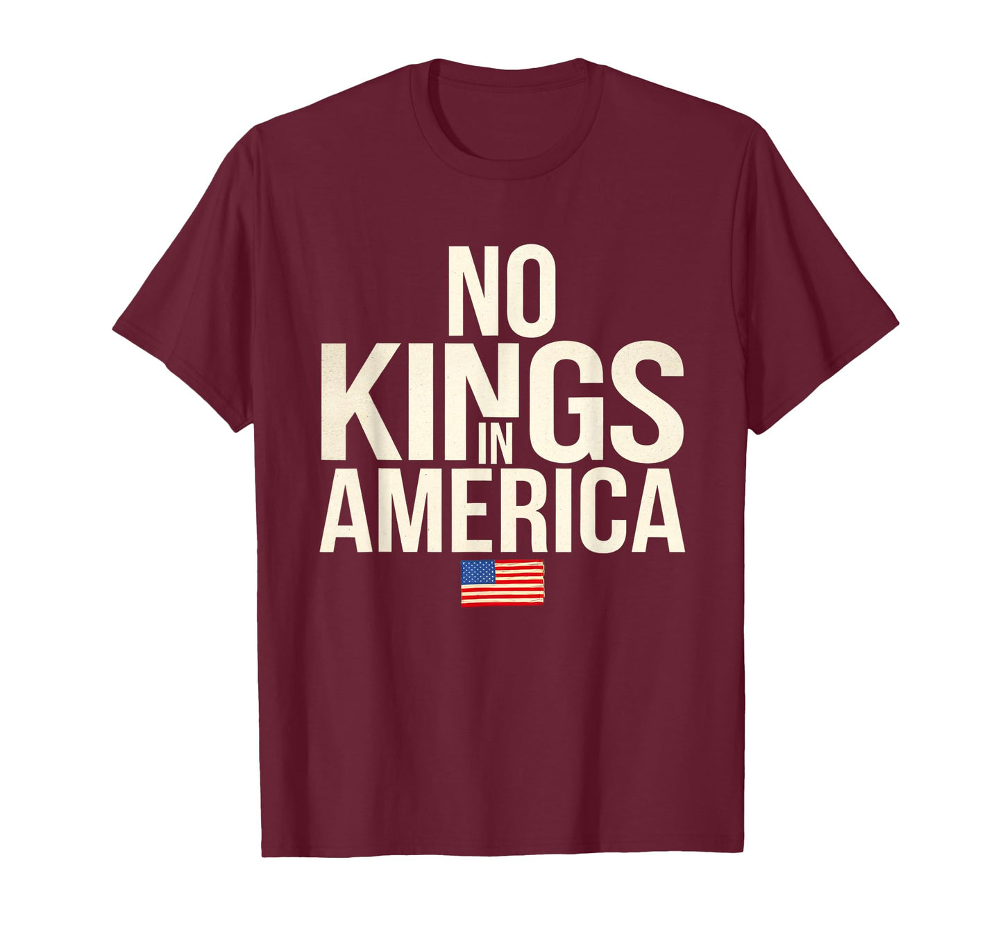 No Kings In America Democracy United States Independence T-Shirt