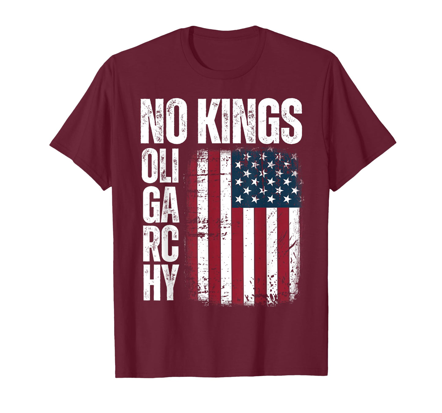American Flag No Oligarchy No Kings T-Shirt