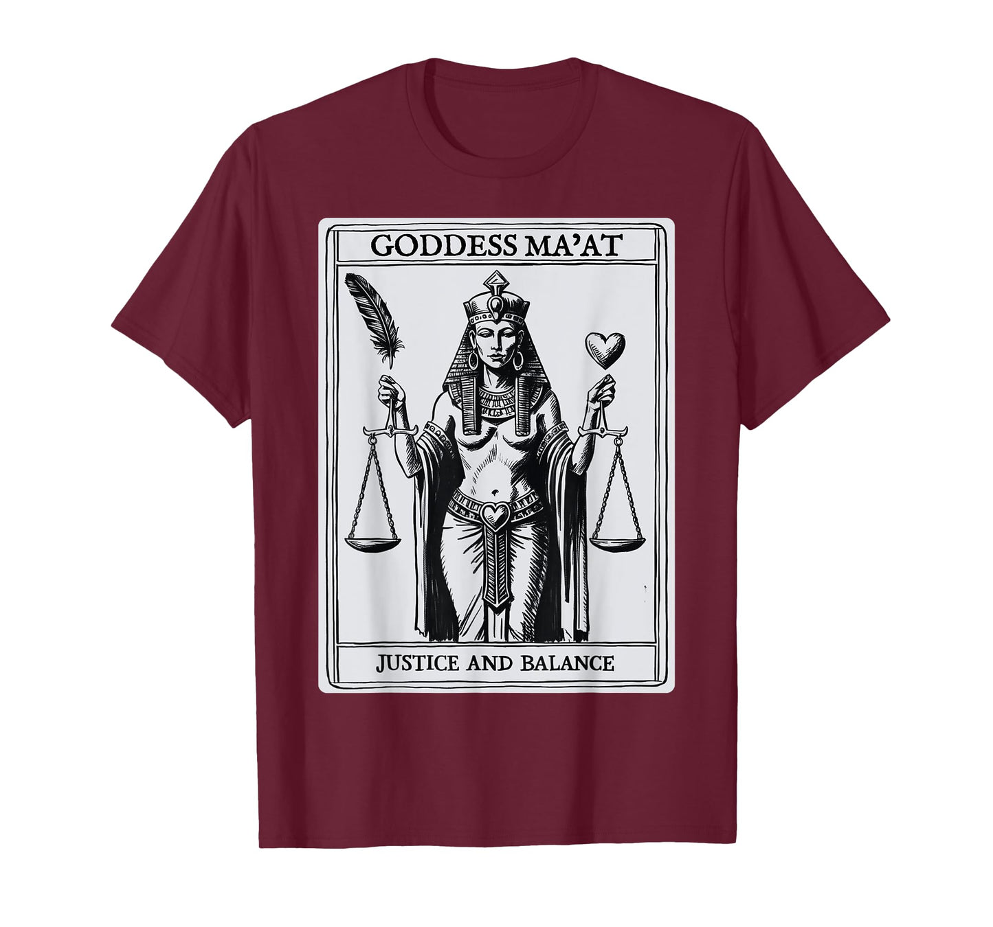 Kemetic Tarot Card Ancient Egypt Egyptian Goddess Maat MA'AT T-Shirt