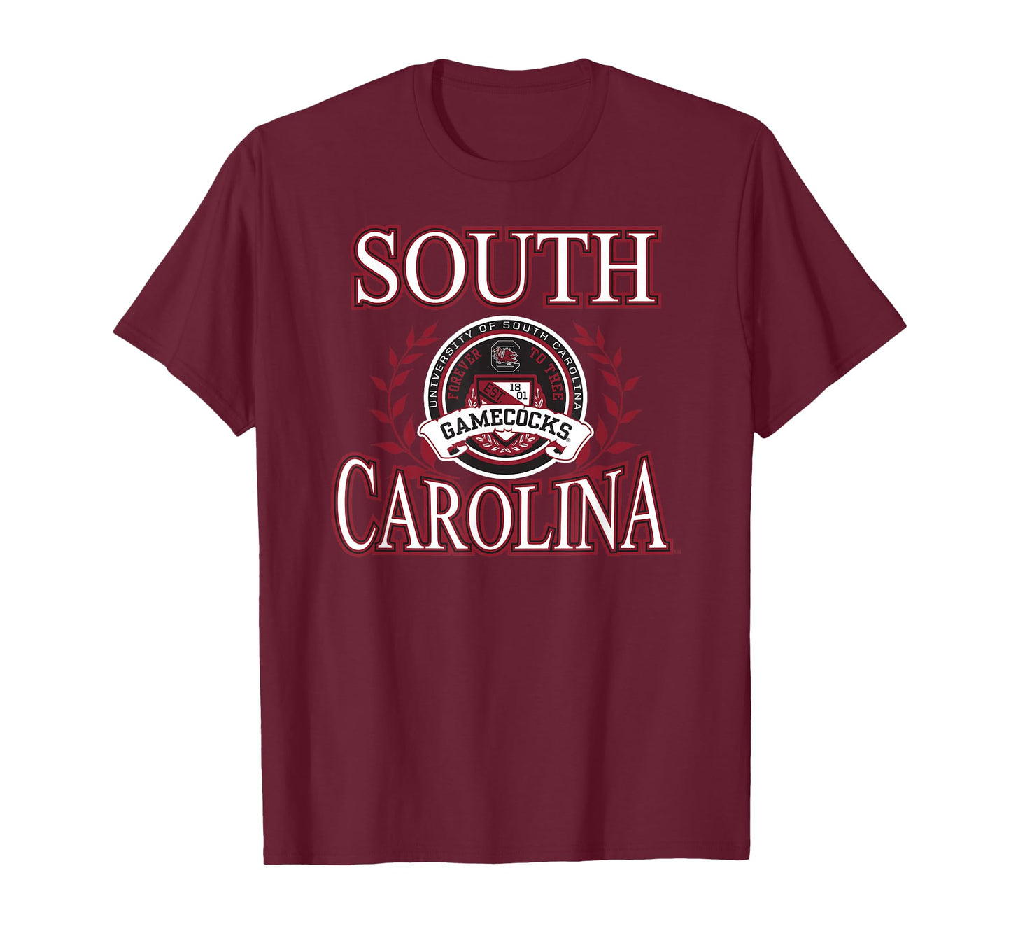 South Carolina Gamecocks Laurels Black Officially Licensed T-Shirt