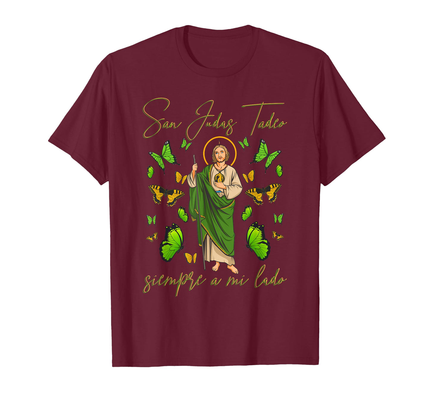 San Judas Tadeo Siempre A Mi Lado. Versión Mariposas T-Shirt