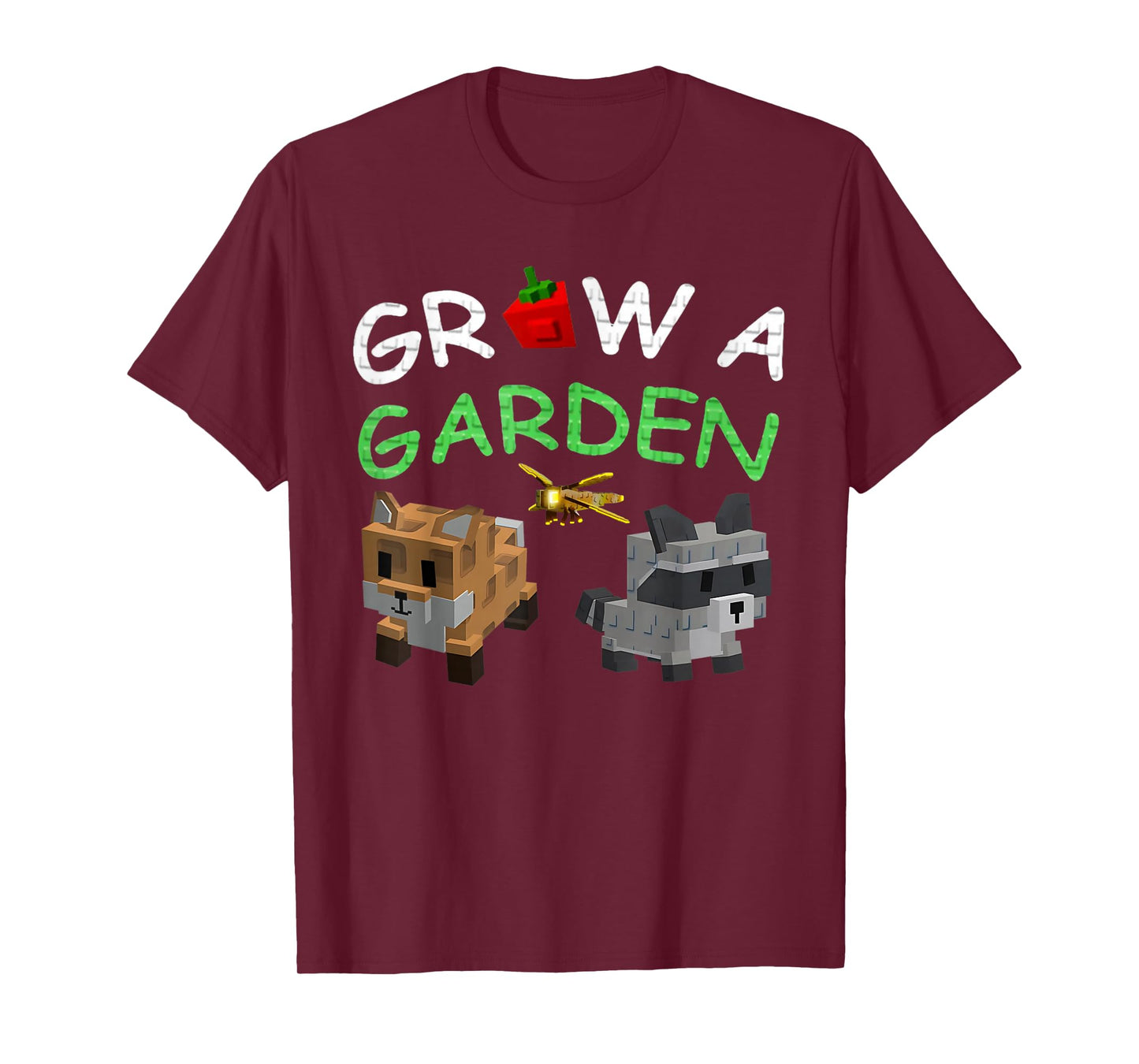 Grow A Garden Pet Raccoon & Red Fox Gamer Design T-Shirt