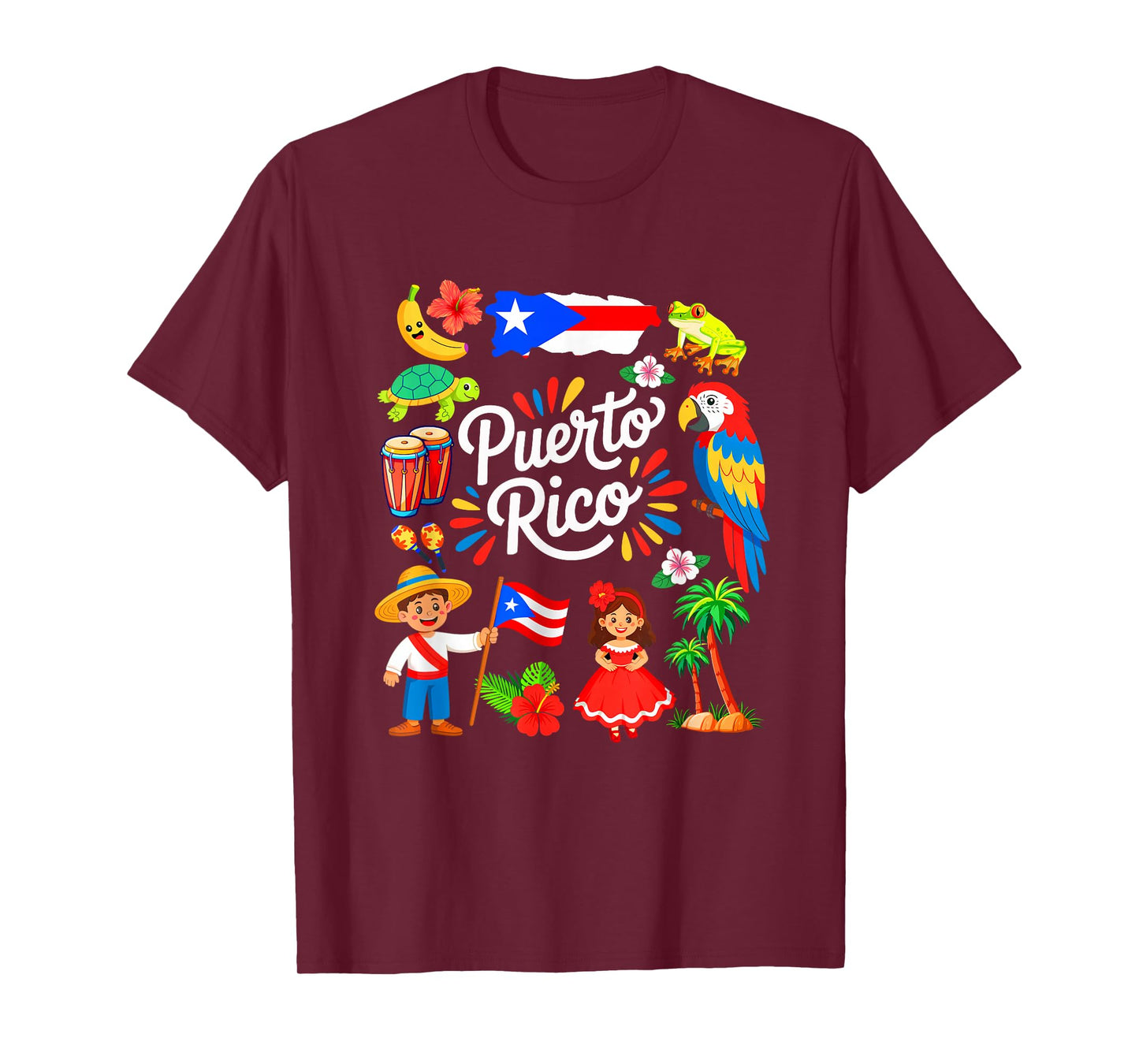 Puerto Rican Culture Outfit Idea Puerto Rico Flag Traveling T-Shirt