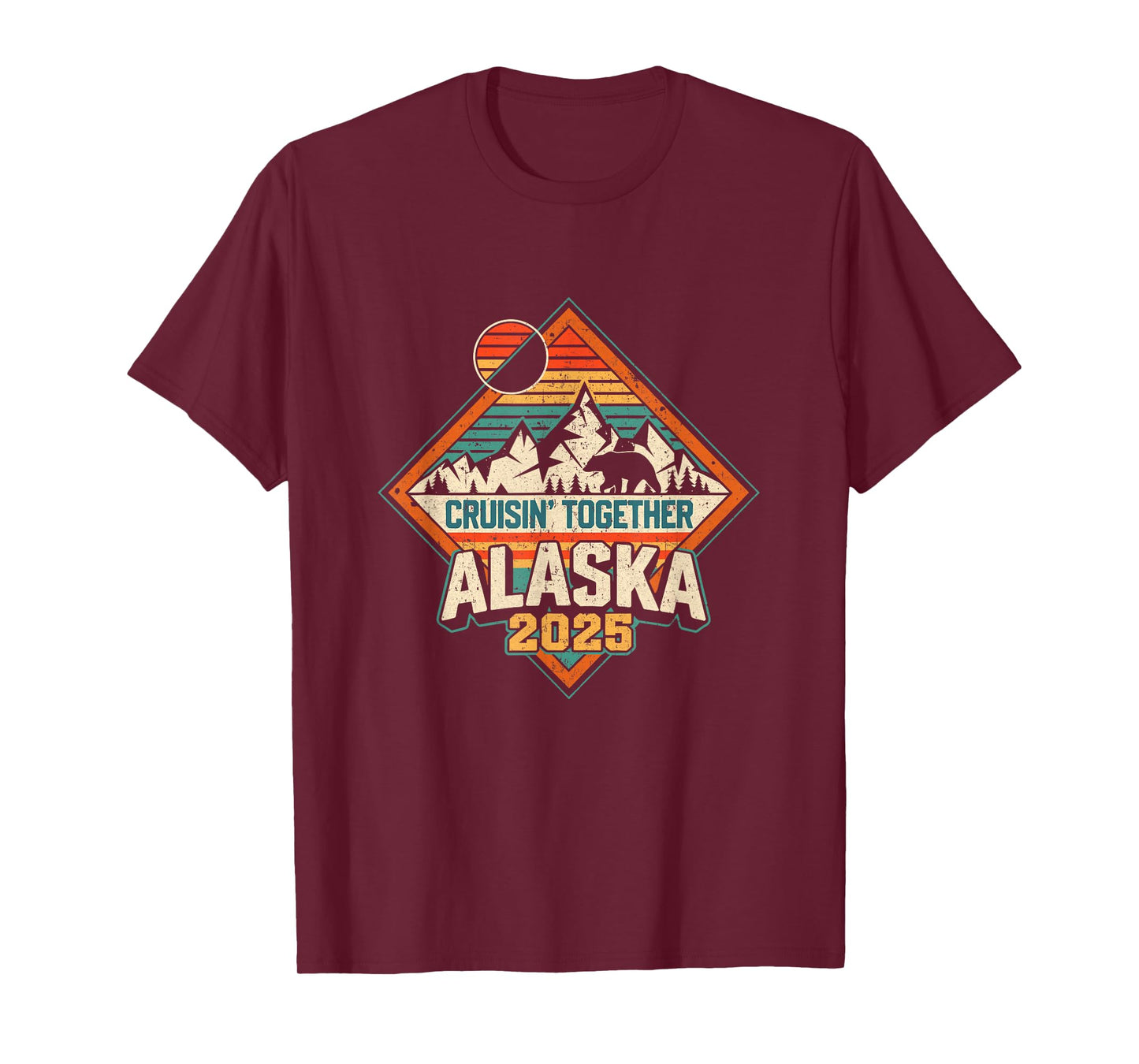 Retro Alaska Cruise 2025 Cruisin Together Vacation Family T-Shirt