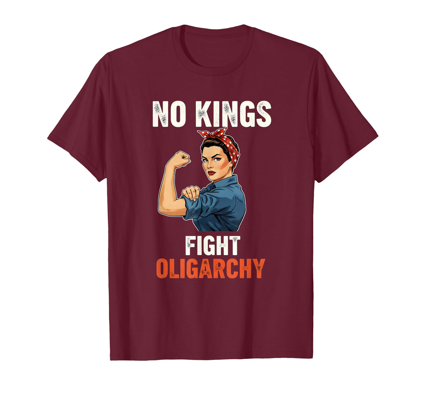 Patriotic No Kings Fight Oligarchy Democracy Protest Women T-Shirt