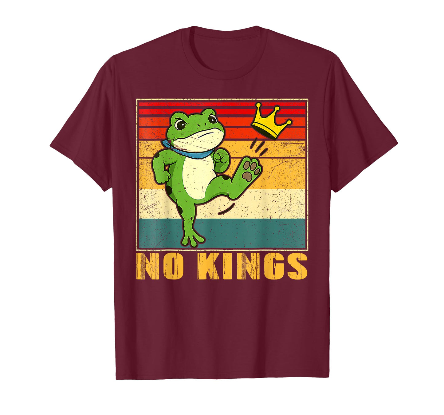 No Kings Veterans Shirts Men Patriotic America Flag No Kings T-Shirt