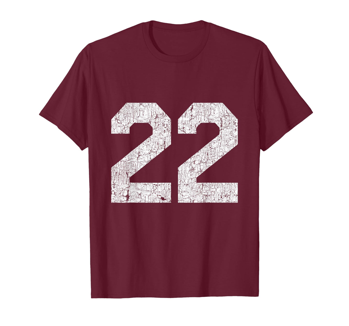 #22 Jersey Uniform Varsity Sports Number, 22nd Birthday T-Shirt