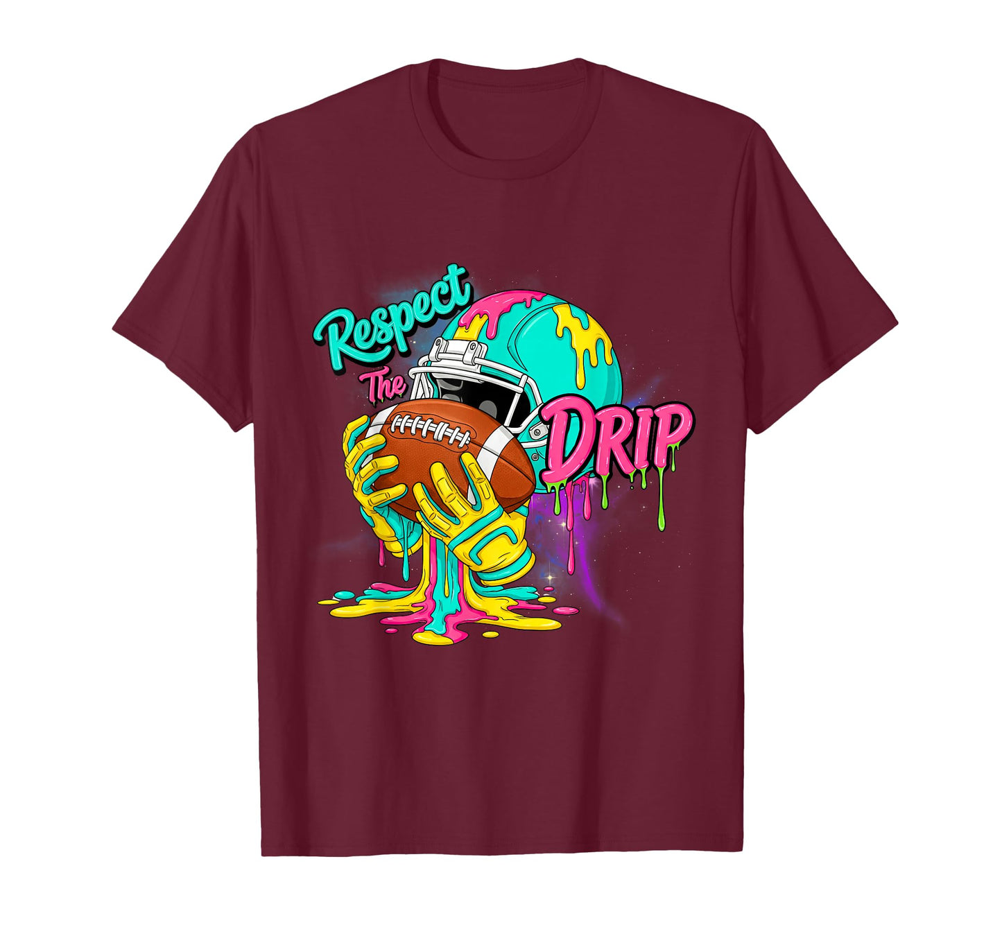 Football Drip Boys Football Ice Cream Respect Drip T-Shirt