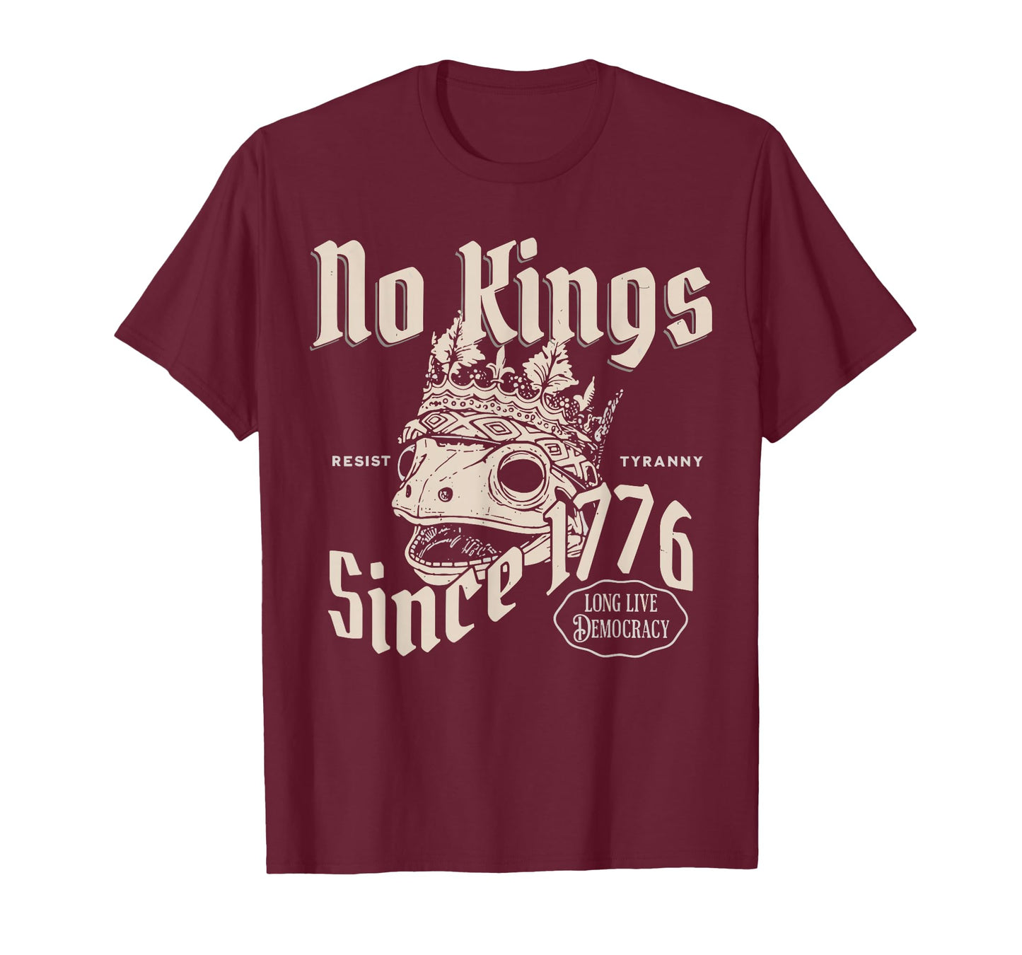 No Kings Since 1776 Long Live Democracy Frog T-Shirt