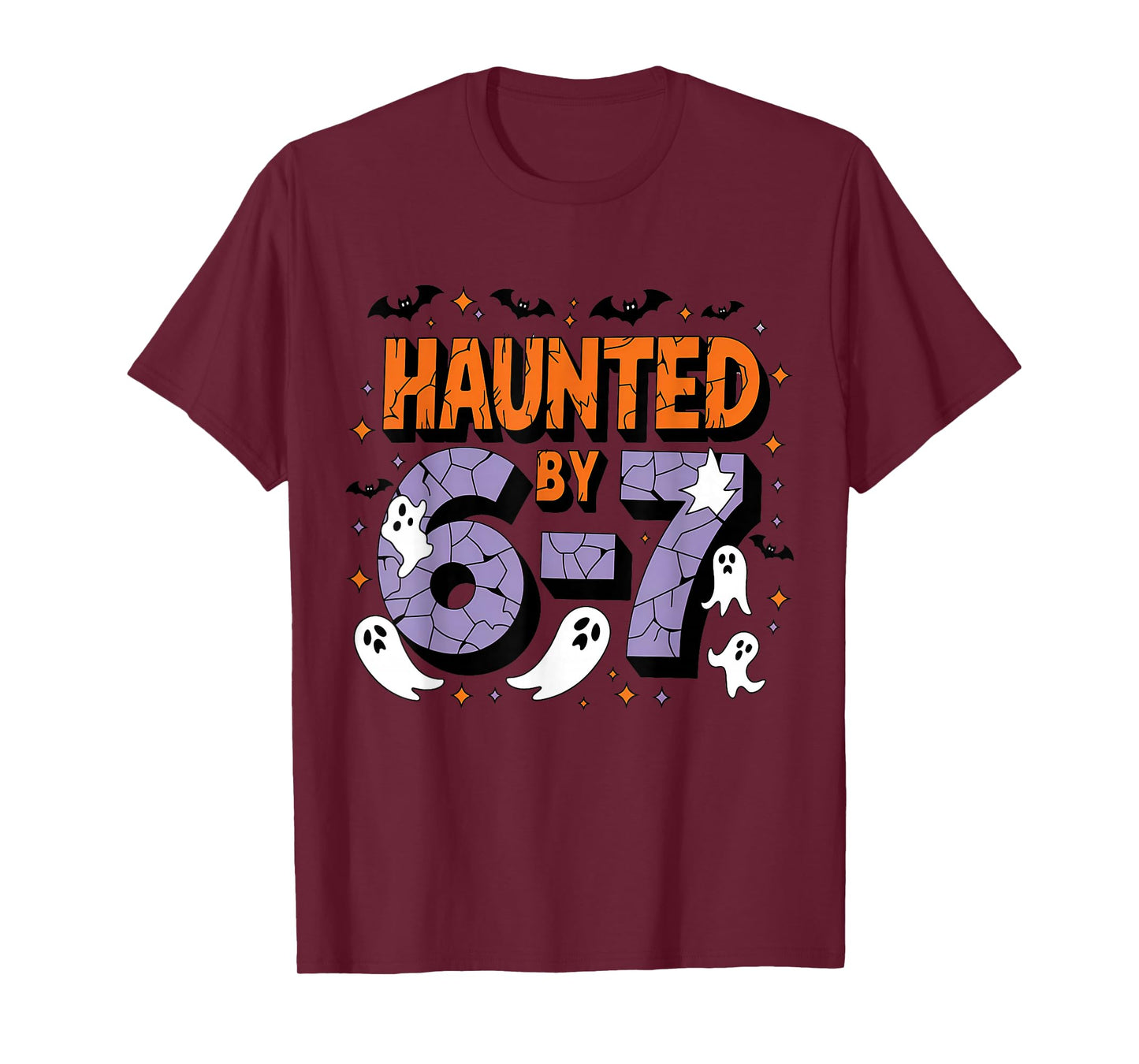 Haunted by 67 Funny Six Seven Meme 6 7 Halloween Costume Kid T-Shirt