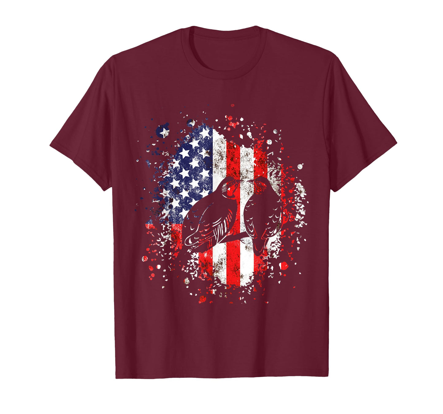 Chukar Hunting Patriotic American Flag partridge Lover T-Shirt for Women Kids Men