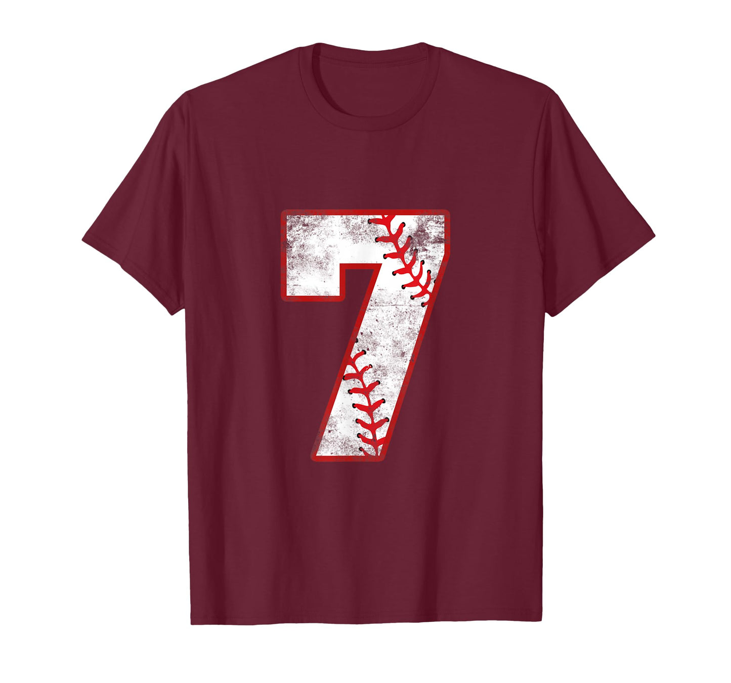 Vintage Baseball 7 Jersey Number T-Shirt
