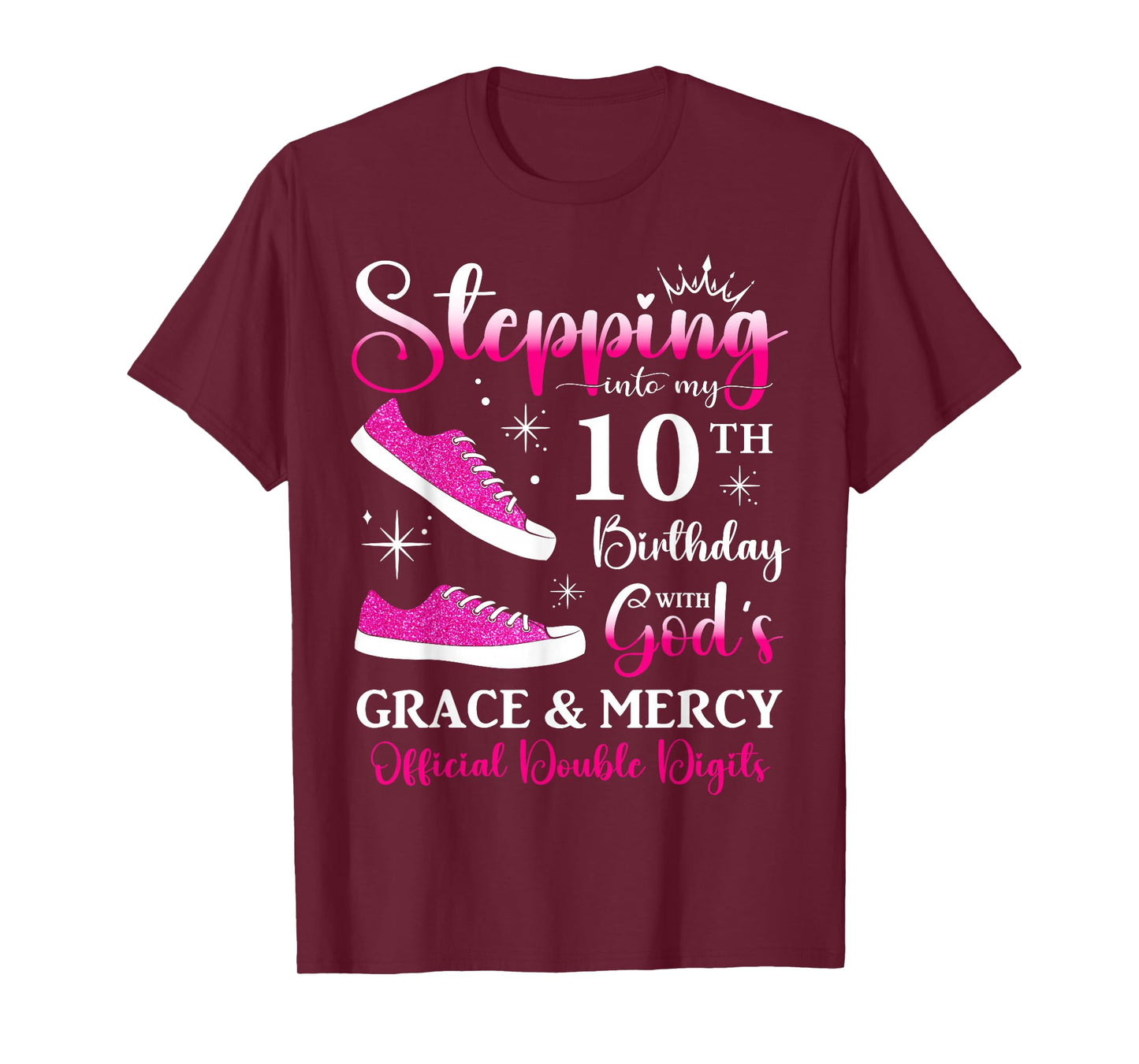 10th Birthday Official Double Digits Ten 10 Years Old Girls T-Shirt