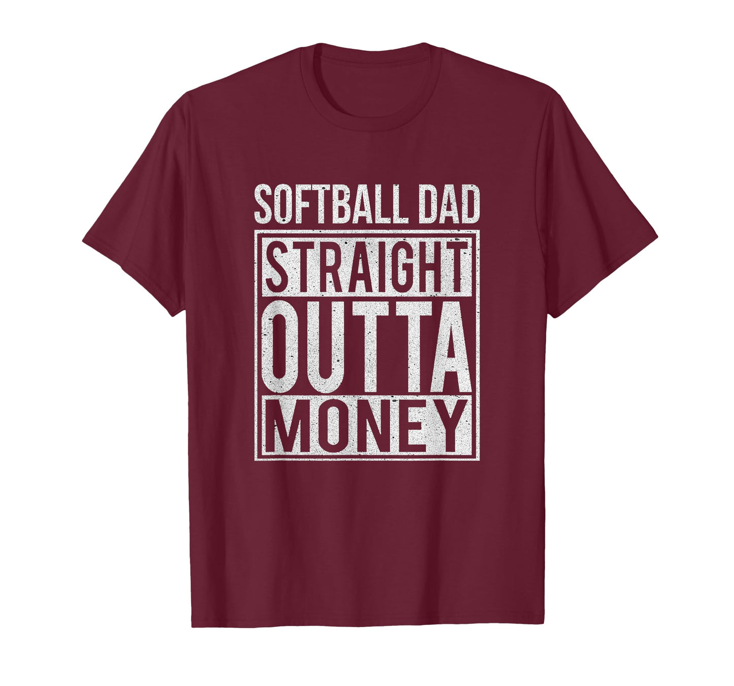 Softball Dad Straight Outta Money T-Shirt I Funny Pitch Gift T-Shirt