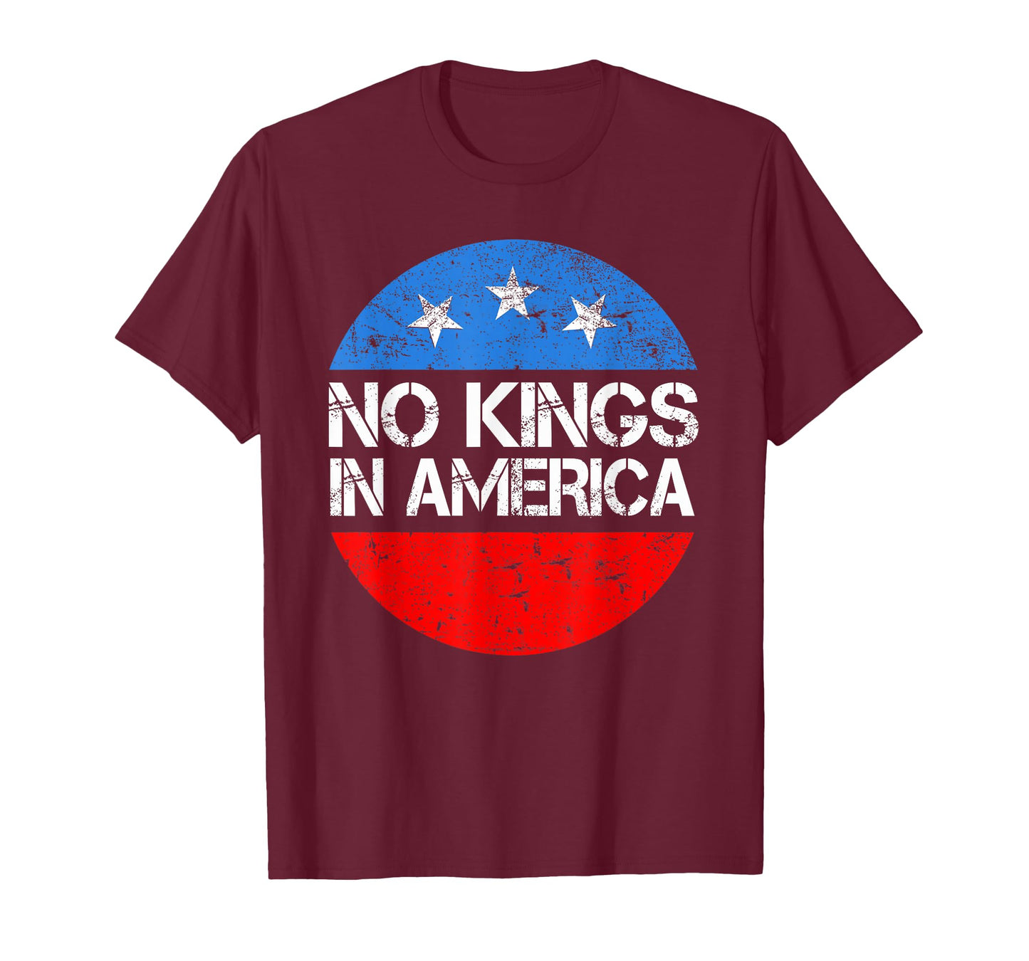 No Kings in America Vintage Patriotic No Kings T-Shirt