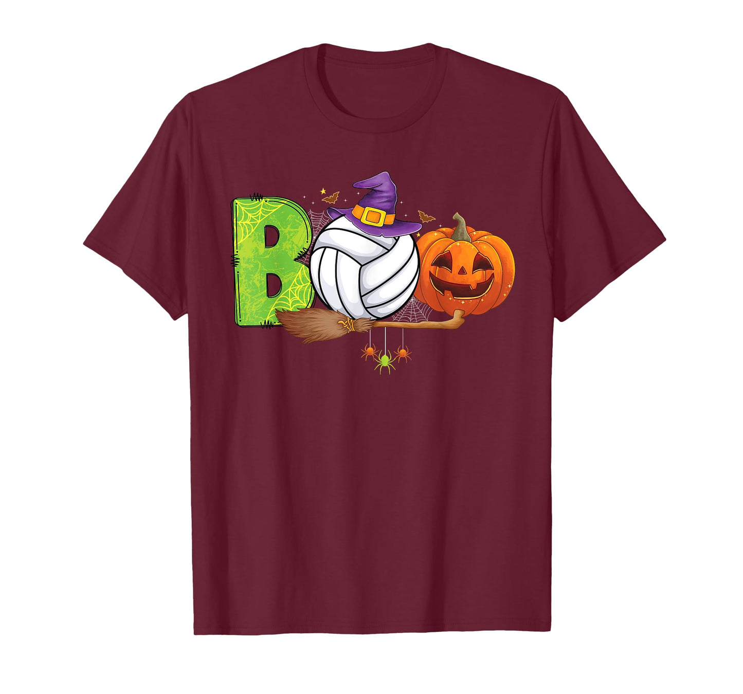Boo Volleyball lovers Pumpkin scary funny Halloween costume T-Shirt